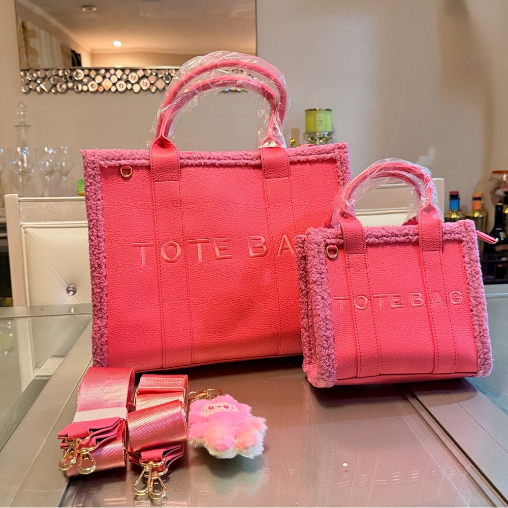 Pink Tote Bag Set